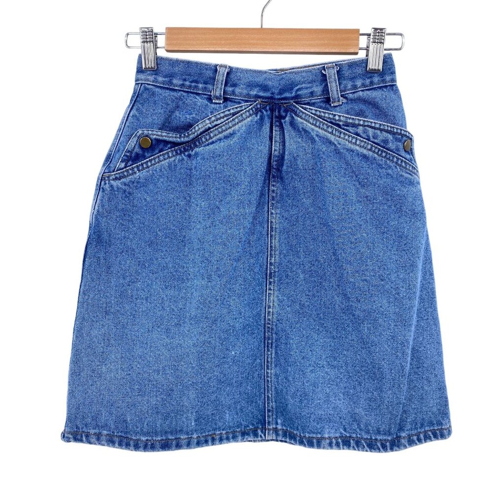 Vintage‎ Union Bay denim mini skirt size 5 24" waist 00s y2k pockets